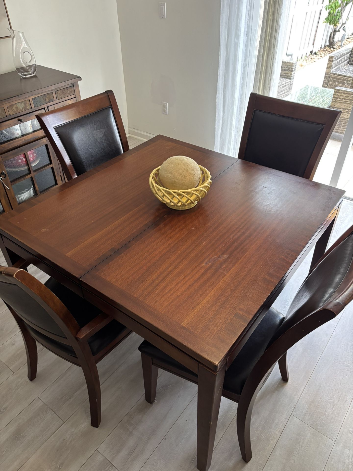 Wooden Dining Table And Chairs