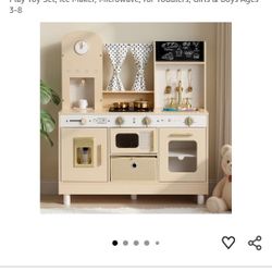 Wooden Play Kitchen w/Lights and Sounds