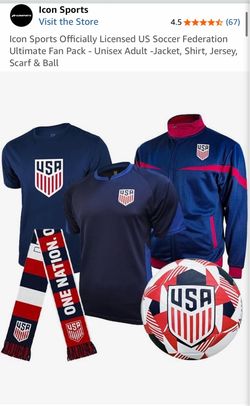 Icon Sports Officially Licensed US Soccer Federation Ultimate Fan Pack Brand New Men’s Large