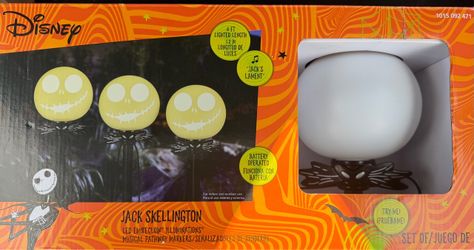 2 pack Disney Jack Skellington LED Musical Pathway Markers