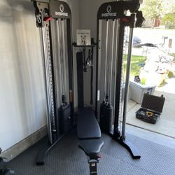 NEW Functional Trainer With Bench + Attachments 