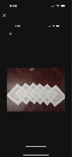 Six Linen Cocktail Coasters, Never Been Used