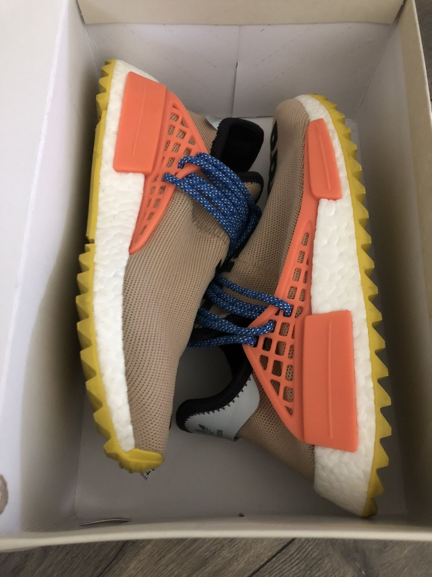 adidas pale nude human race size 6