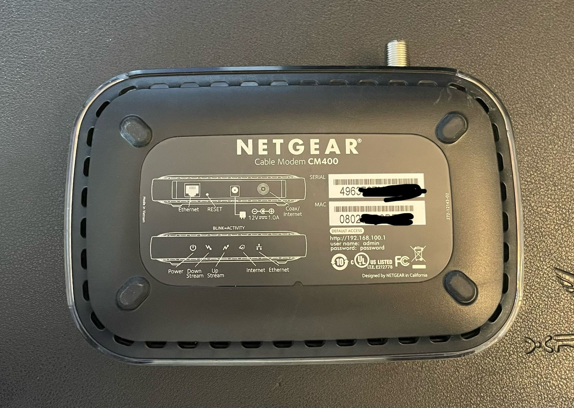 Netgear CM400 Docsis 3 Cable Modem for Sale in Cleveland, TX OfferUp