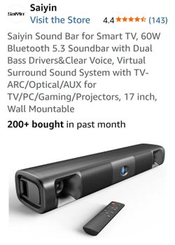 17" Soundbar, bluetooth