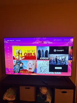 65 in ONN Roku Smart TV Large Flat Screen works great!