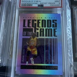 Shaquille O’Neal graded serial number card