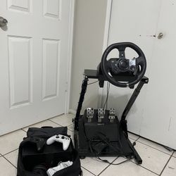 Xbox Series X And Sim Steering Wheel + Stand 