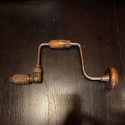 Vintage Stanley No. 965-10" Hand Drill Bit Brace Woodworking Tool 