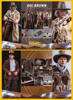 1/6 Hot Toys Marty McFly Western BTTF3 MMS616 Back To The Future 3 Figure
