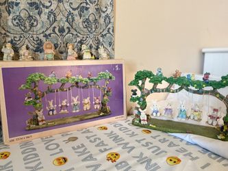 Bunny family on a swing plus 6 extra! Really cute!
