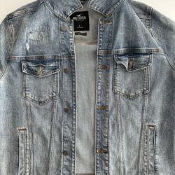 M Hollister Medium Wash Denim Jacket (L) 