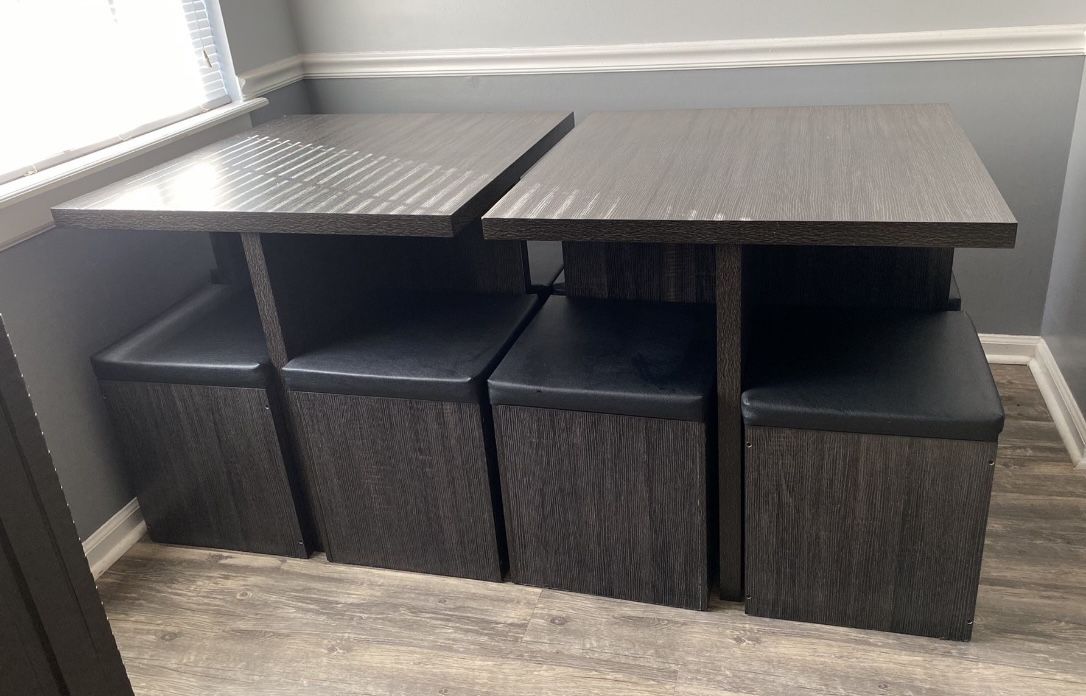 Two Small Tables/Stools with Storage