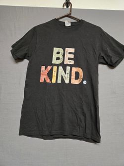 Port & Company Be Kind Graphic T Shirt Black Cotton