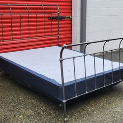 Queen Size Bed Frame- With Box Spring If Needed 