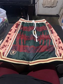 Rettro Brand Freddy Kruger Print Mesh Basketball Shorts Size 3XL