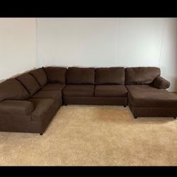 Dark Brown Sectional 