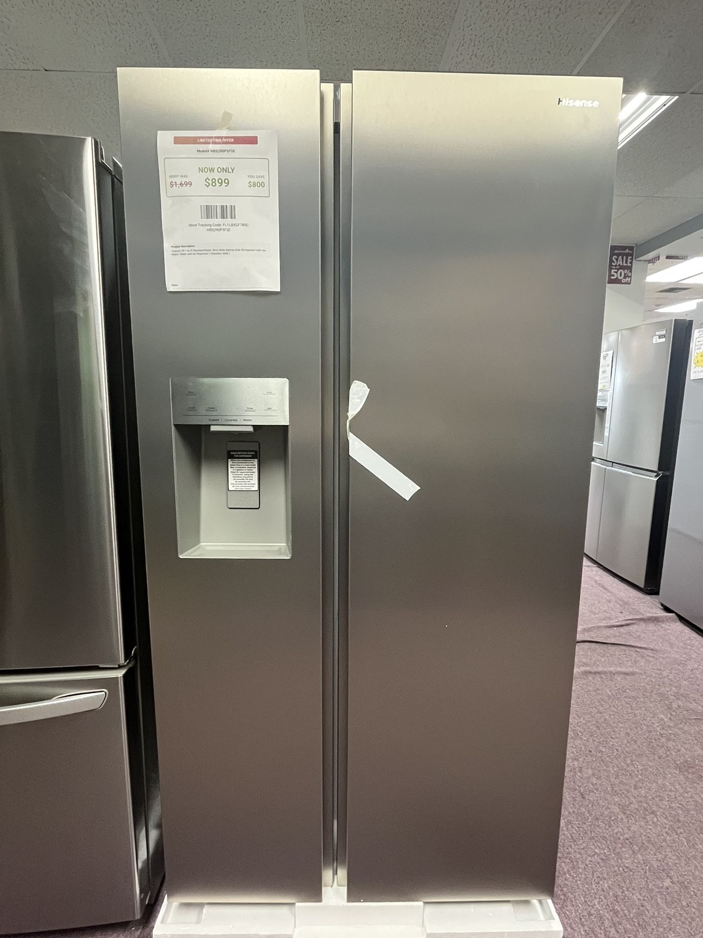 29.1-cu ft Standard-Depth 36-in Wide Side-by-Side Refrigerator with Ice Maker, Water and Ice Dispenser ( Stainless steel)