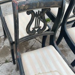 4 Vintage Wood Lyre Harp  (DUNCAN PHYFE)