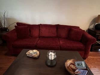Deep Red Sofa Excellent Condition