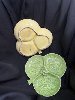 Vintage Japanese Ceramic Serving Platters - Set of Two 