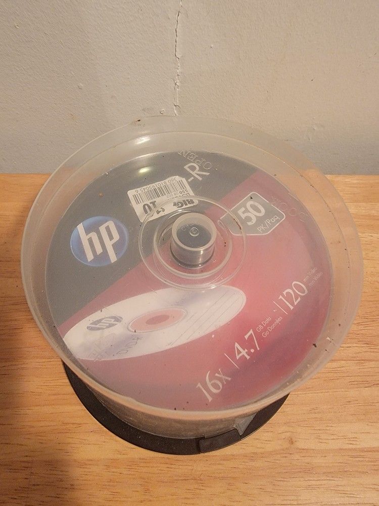 HP Blank DVD's, Capacity 120 Min, Memory Size 4.7 Gb Pack of 50 Brand New Sealed