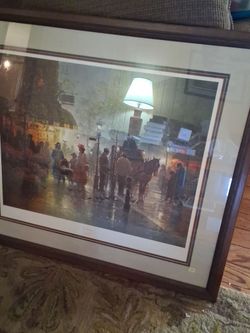 Framed Street Scene Art Print