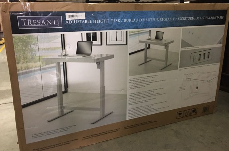 Tresanti Adjustable Height Desk White