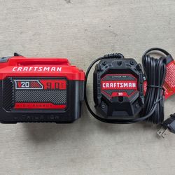 NEW* Craftsman 9.0 Ah 20v Battery + Charger 