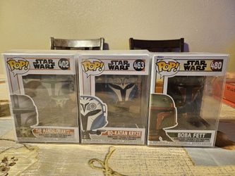 Funko Pop Star Wars Mandolorian Boba Fett Bo-Katan Different Prices Excellent Condition Box