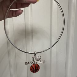 Pretty Bling Basketball Choker Necklace 