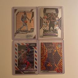 LeBron James, Lakers, Cavaliers 4 Card Lot, Mint. 