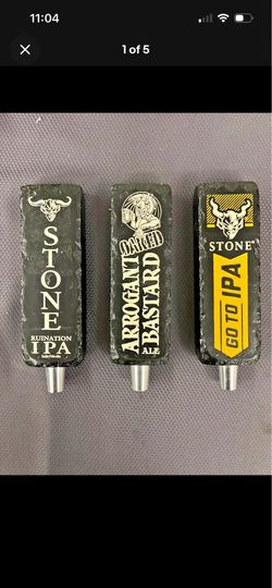 Lot of 3 STONE BREWERY BEER TAP HANDLES