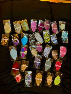 Assorted Women’s Italian Leather Teardrop Earrings