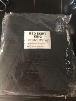 Black bed skirt king