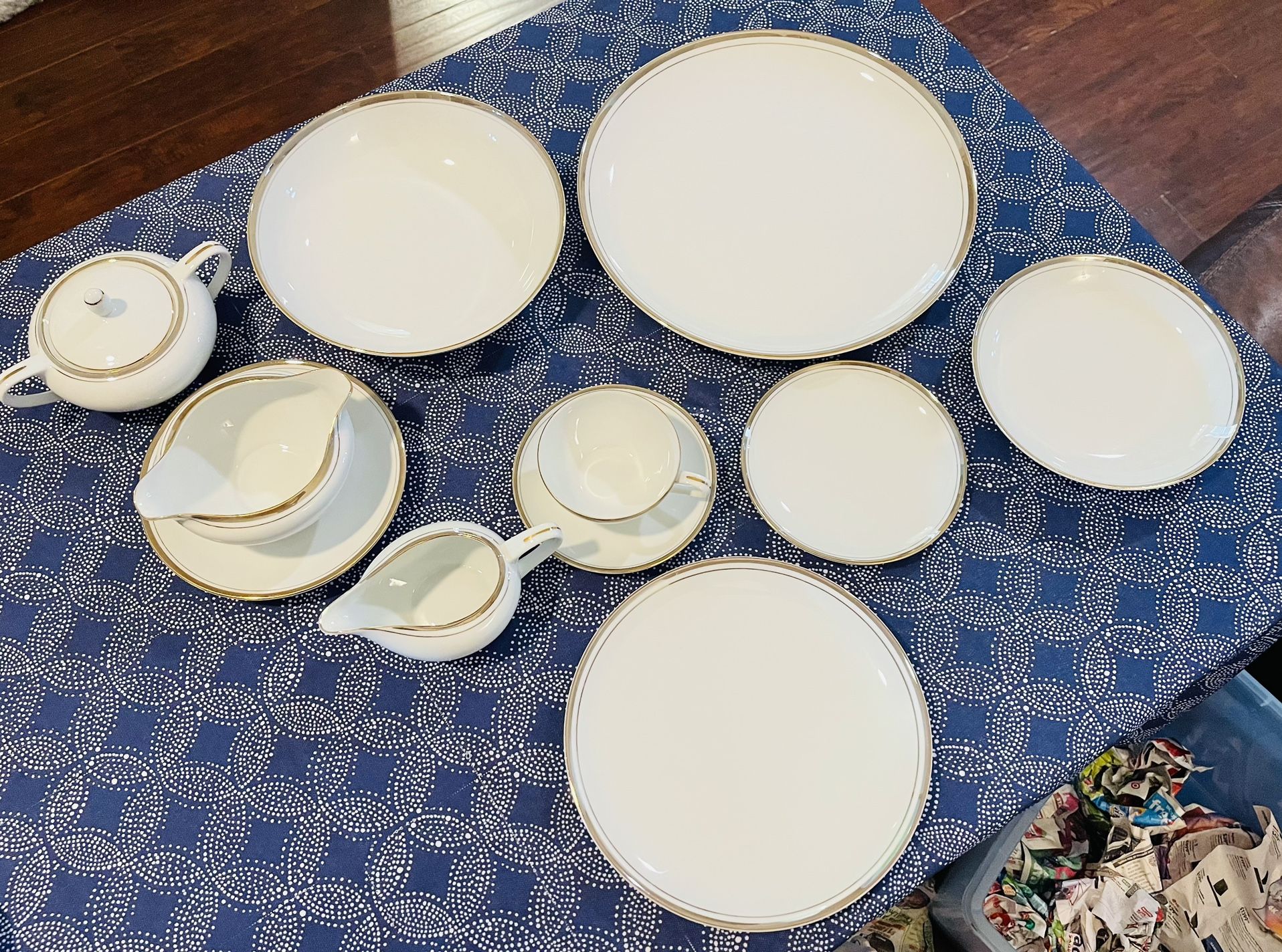 China/ Royalton China Co. Translucent Porcelain "Golden Elegance" 65 pieces