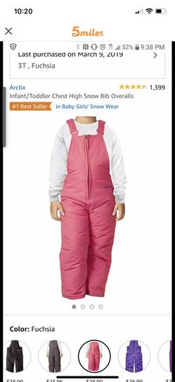 Toddler Girl Snow Pants, New With Tags , 3T
