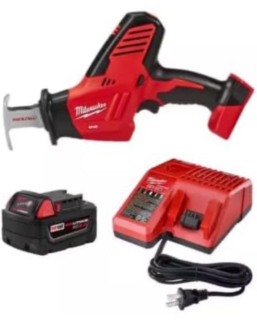 Milwaukee 2625-21 M18 18V Hackzall Cordless One-Handed Reciprocating Saw Kit