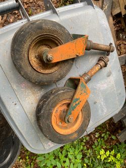 Lawn Mower Caster Wheels with Brackets – Pair