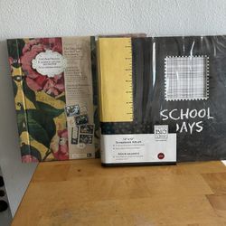 2 Scrapbooks Both With Plastic Covers