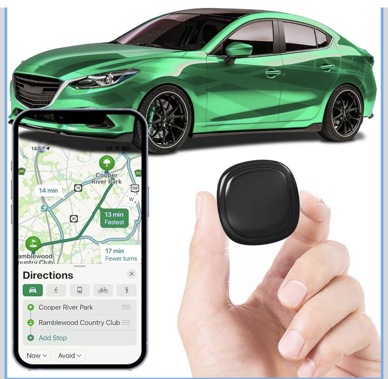 GPS Tracker for Vehicles,Magnetic Car GPS Tracking,Full Global Coverage Location GPS Tracker for Kids,Dogs,No Subscription Required/No Monthly Fee/No
