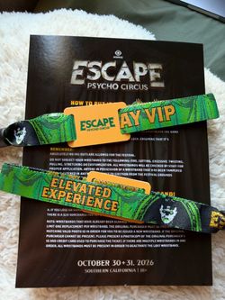 (2) 2-Day VIP Escape Halloween Wristbands