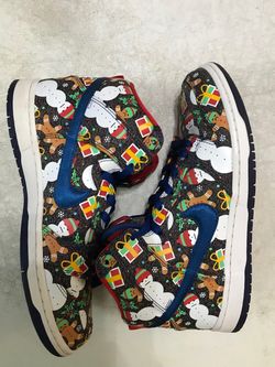 Men’s Nike SB Dunk High Concepts Ugly Christmas Sweater (2017) Size 10.5