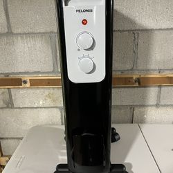 Pelonis Black 1500-Watt Electric Oil-Filled Radiator Space Heater
