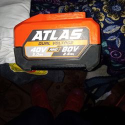 Atlas Dual voltage 40v5.0ah. 8.0v2.5hr
