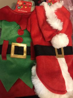 2 Size XS Dog/Cat Holiday Costumes 