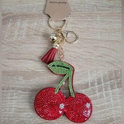 Cherry Bling Bag Charm/Keychain