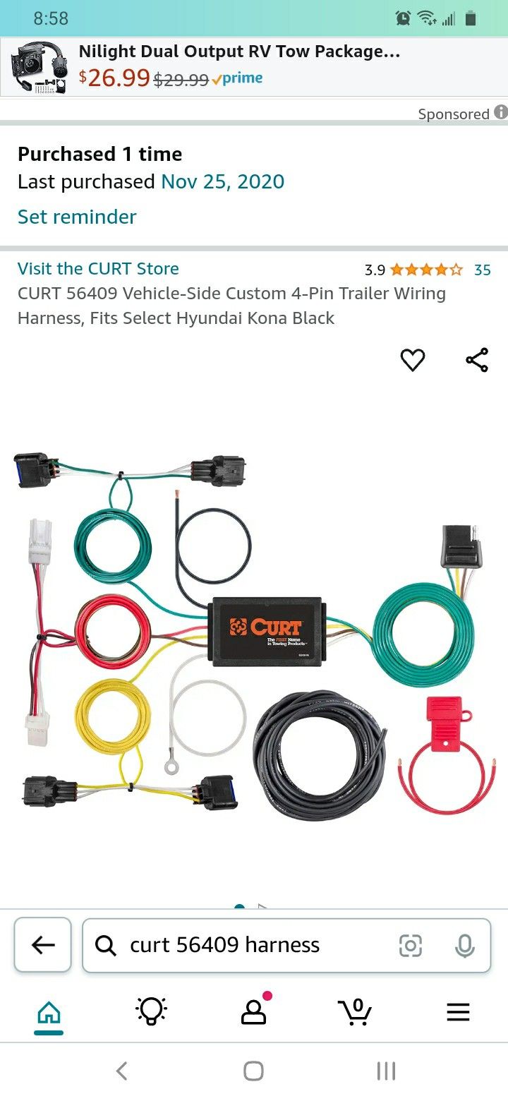 Towing Electrical Wiring Harness for Hyundai Kona
