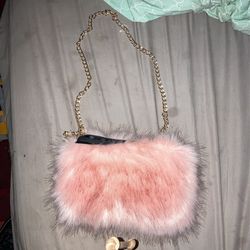 Pink Fuzzy Purse