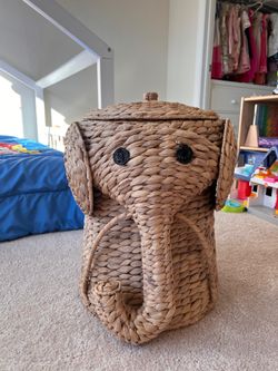 Pottery Barn Kids Elephant Storage Basket – $50